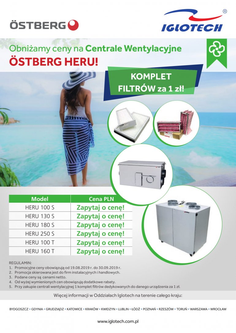 Centrale Ostberg HERU w nowej cenie! | sierpień 2019 | Iglotech