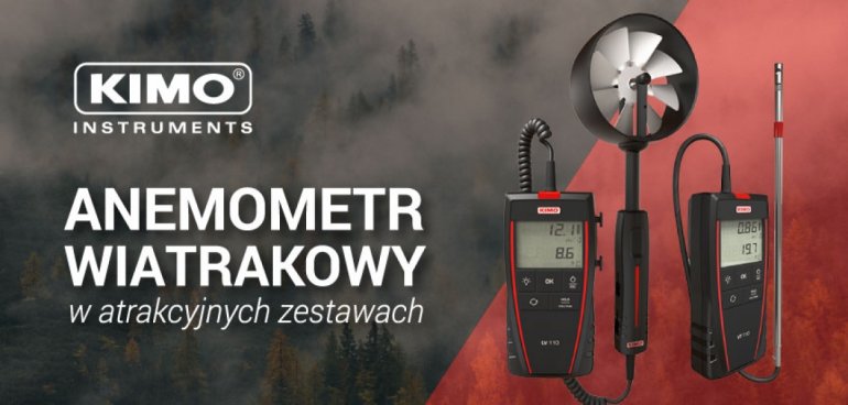 Promocja na zestawy z anemometrem wiatrakowym LV 110 S KIMO-Sauermann