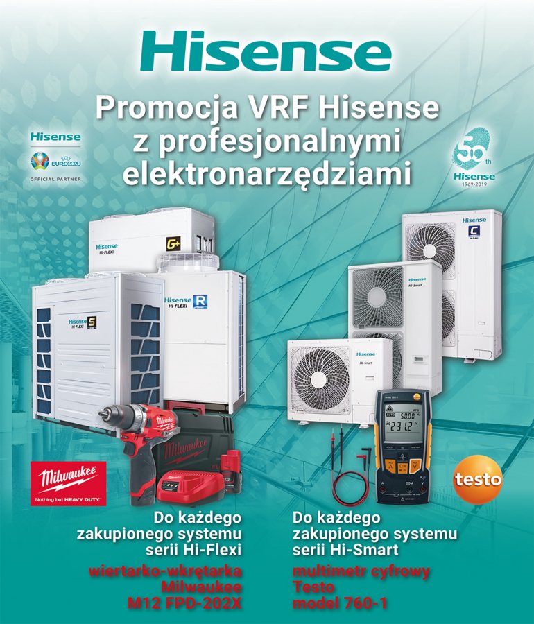Promocja VRF Hisense z profesjonalnymi elektronarzędziami