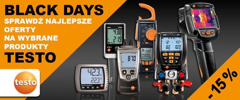 Promocja Black Friday na urządzenia Testo