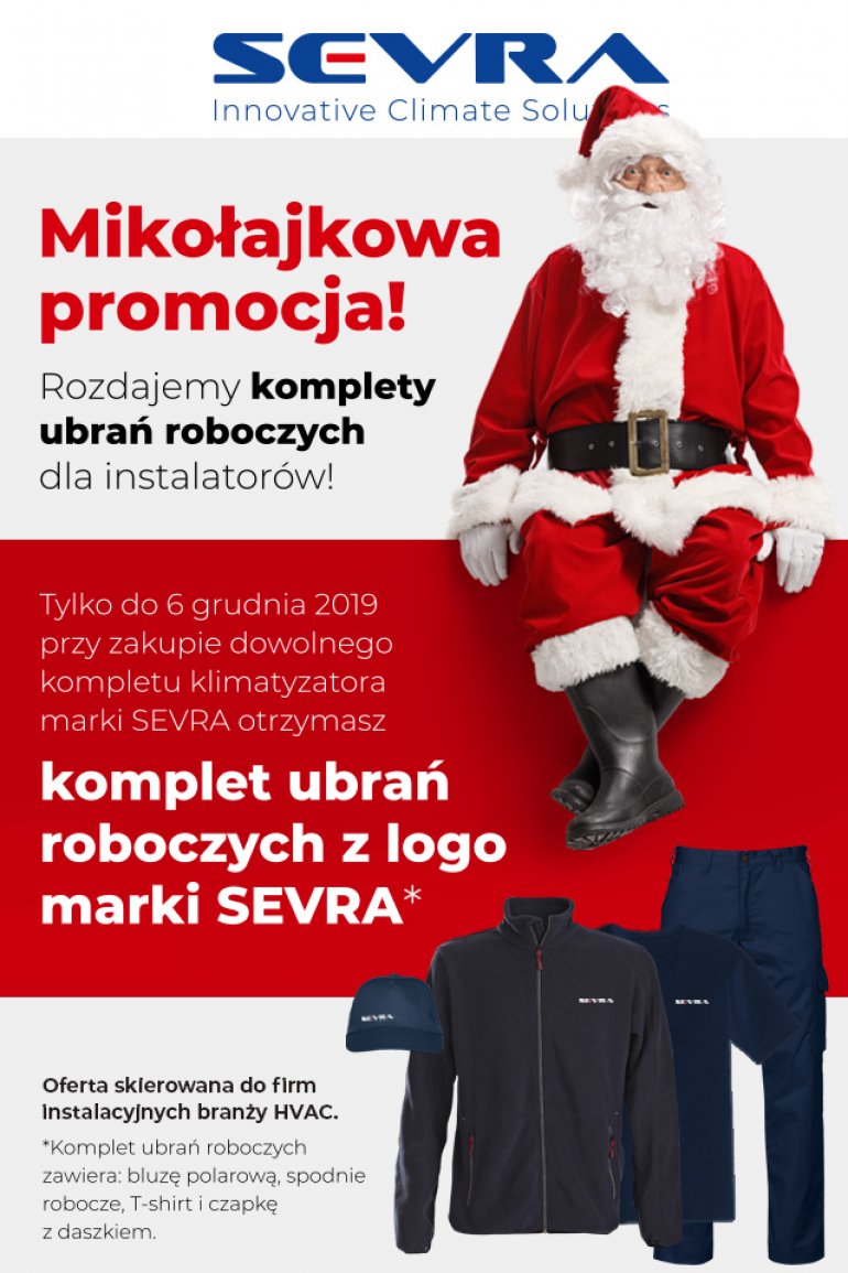 Mikołajkowa promocja! Ubrania robocze marki SEVRA!