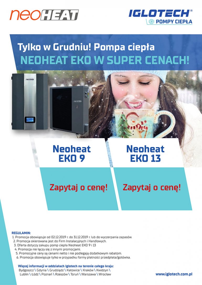 Pompa ciepła Neoheat Eko w super cenach! | grudzień 2019 | Iglotech