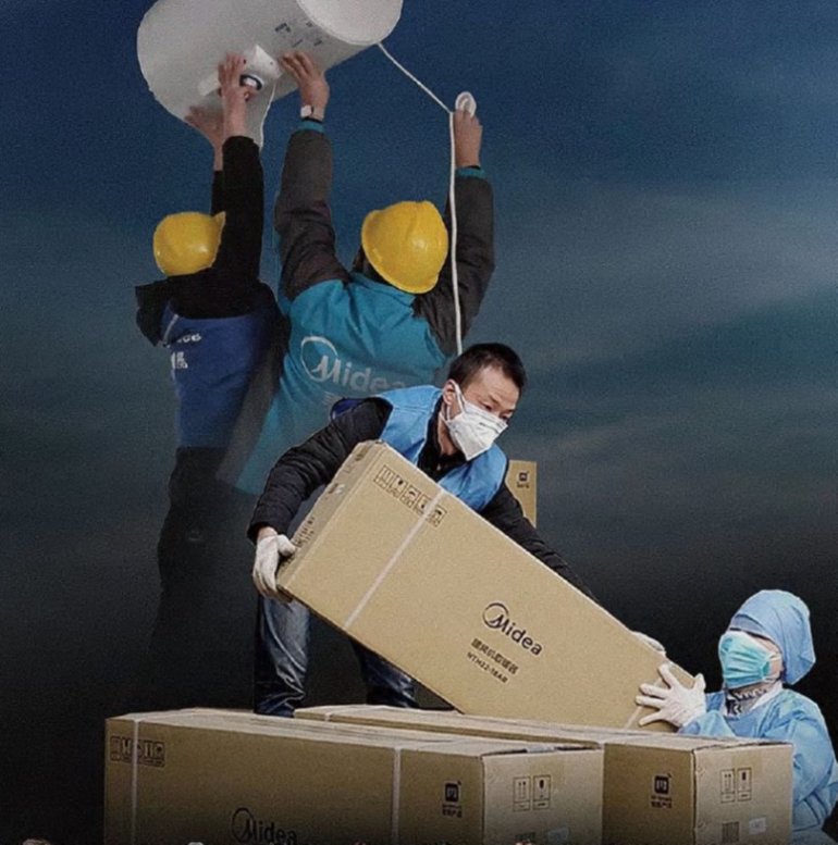 Midea wspiera walkę z koronawirusem