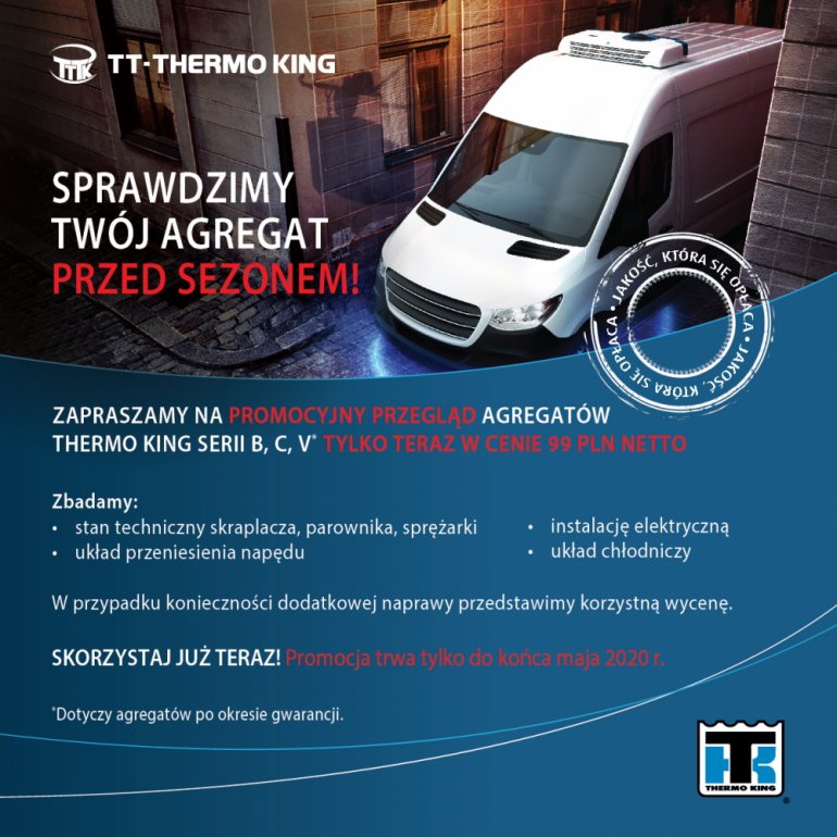 Promocyjny przegląd agregatów pogwarancyjnych | THERMO KING