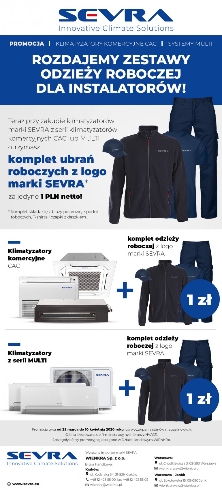 WIENKRA rozdaje zestawy odzieży roboczej z logo SEVRA!