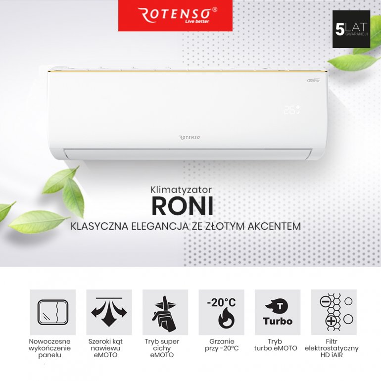 Rotenso® RONI - klasyczna elegancja ze złotym akcentem