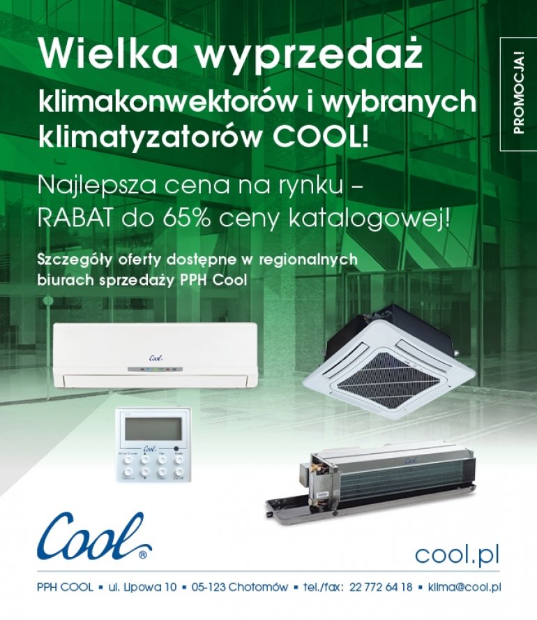 Wyprzedaż klimakonwektorów i klimatyzatorów COOL ! Ceny outletowe