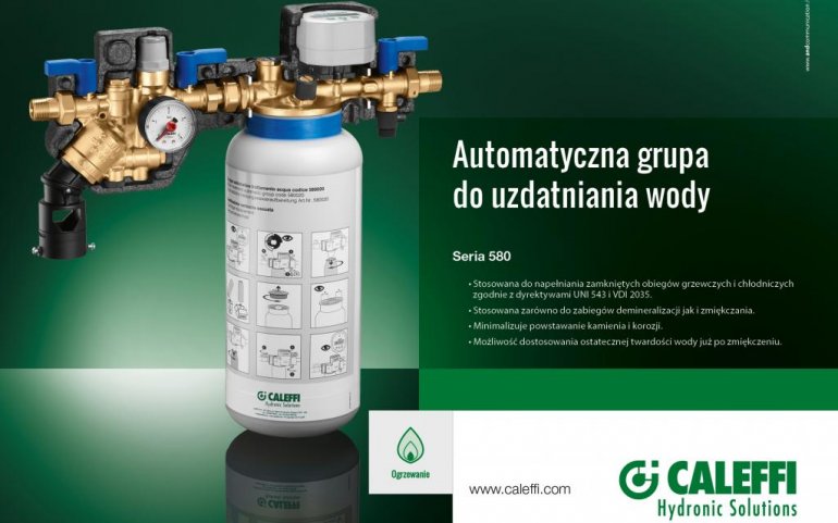 Automatyczna grupa do uzdatniania wody wraz z zestawem do napełniania dla ochrony instalacji przed osadzaniem się kamienia i korozją | Caleffi