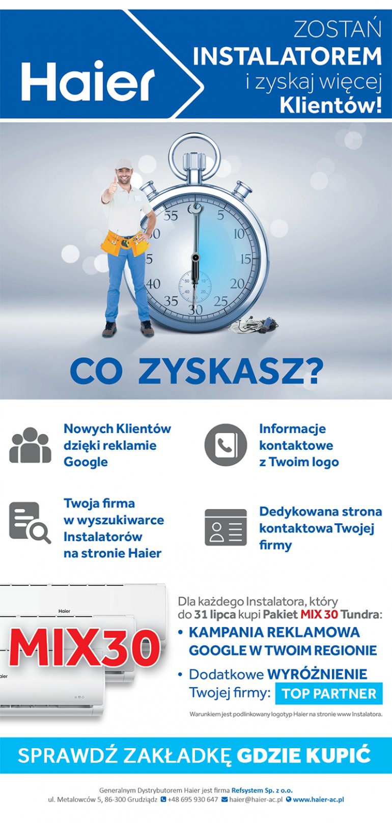 Zostań instalatorem Haier i zyskaj więcej klientów