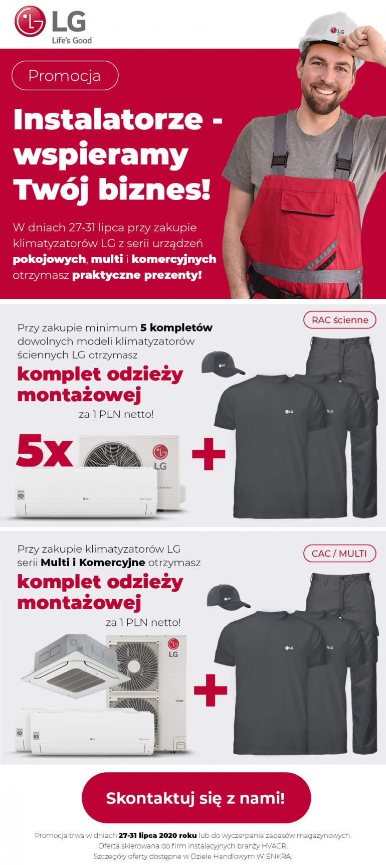 Tydzień dla Instalatorów w WIENKRA – kup klimatyzatory LG i odbierz praktyczne prezenty!