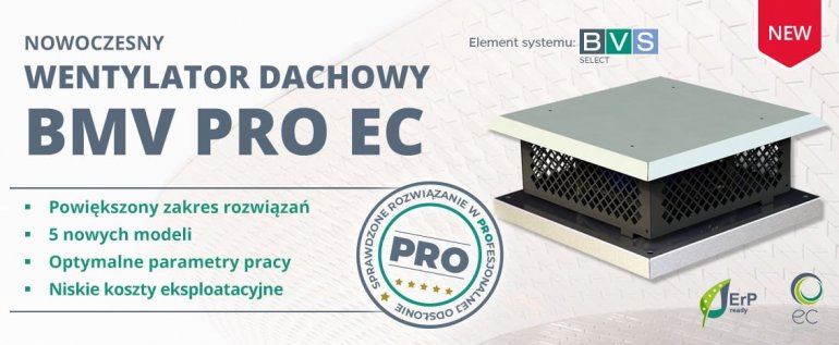 Wentylator dachowy BMV PRO EC
