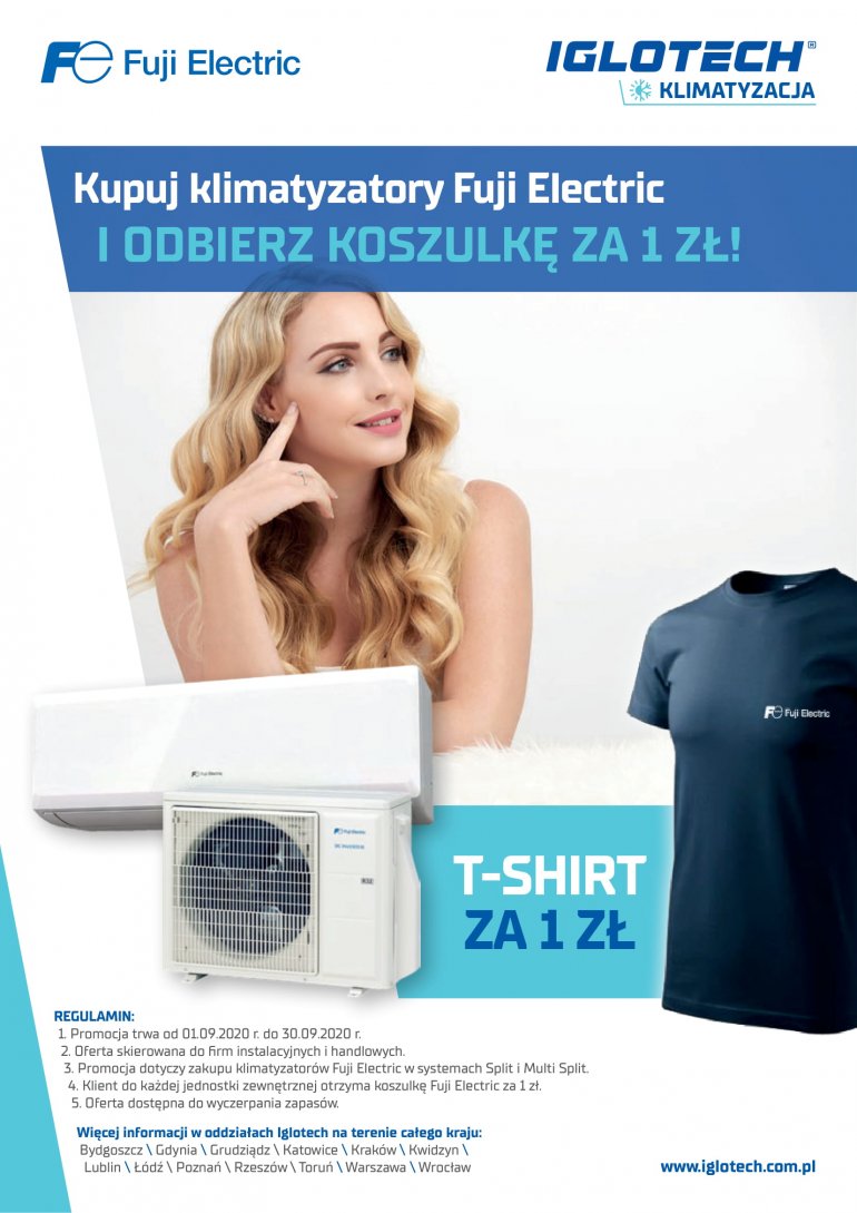 Koszulka do każdego klimatyzatora FUJI ELECTRIC!