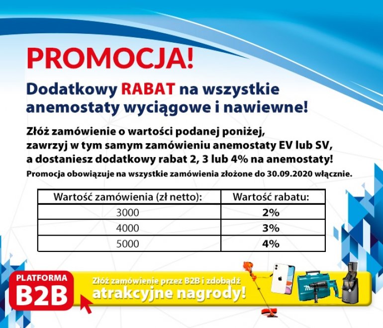 Anemostaty z DODATKOWYM rabatem