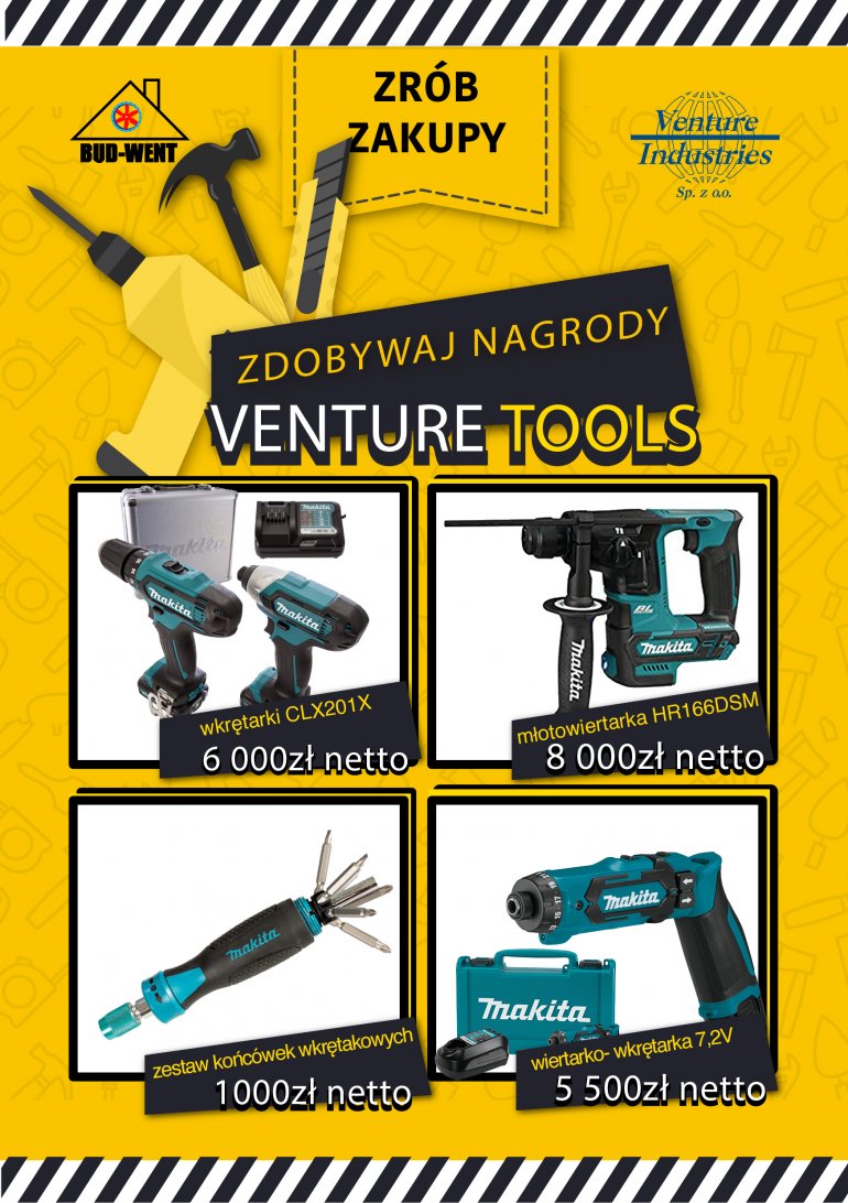 Zrób zakupy Venture Tools i zdobywaj nagrody