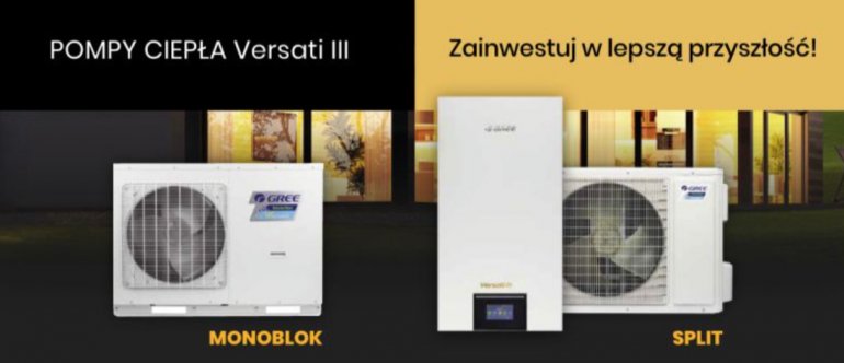 Pompy ciepła Versati III GREE dostępne w Alfaco