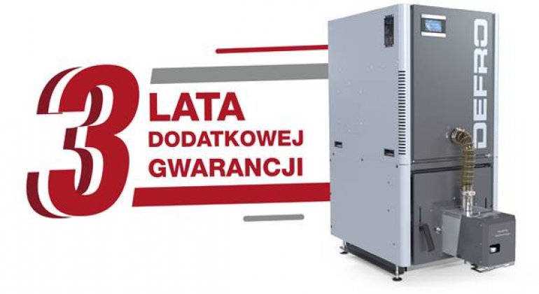 Kotły Defro 3 lata dodatkowej gwarancji