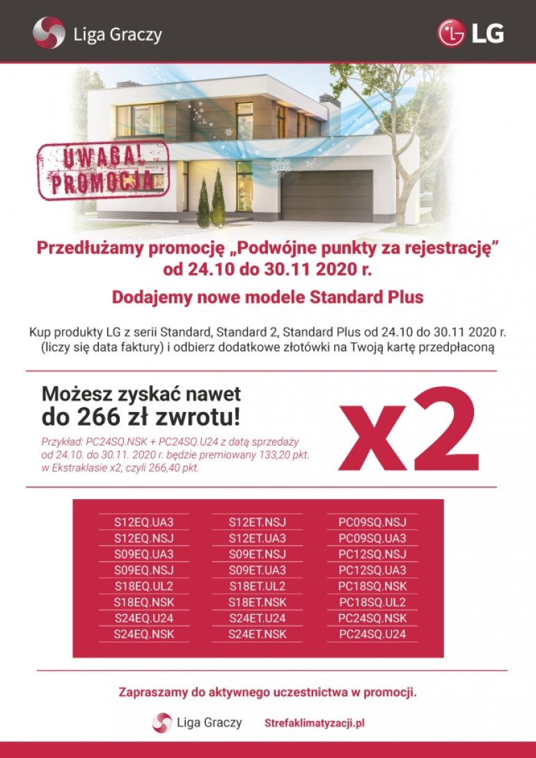 Przedłużamy promocję z podwójnym punktowaniem w Lidze Graczy!