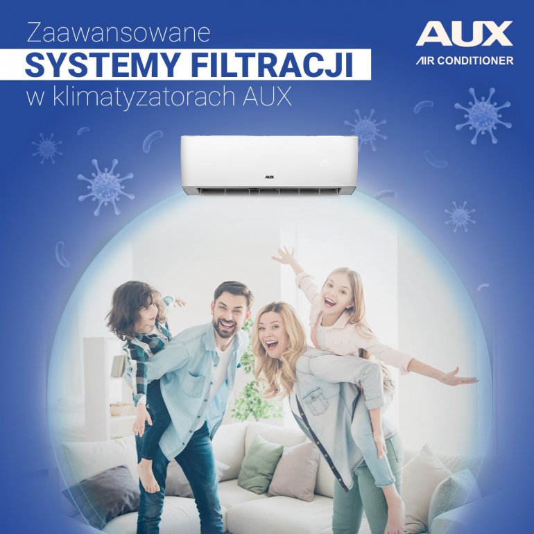 Zaawansowany system filtracji w klimatyzatorach AUX