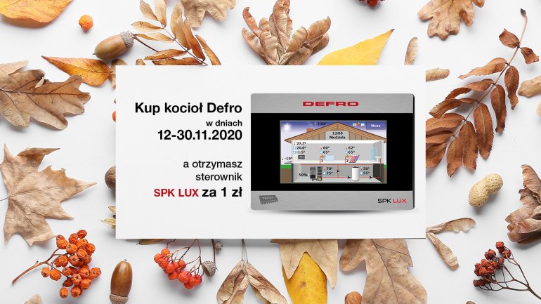 Kup kocił Defro a otrzymasz sterownik SPK LUX za 1zł