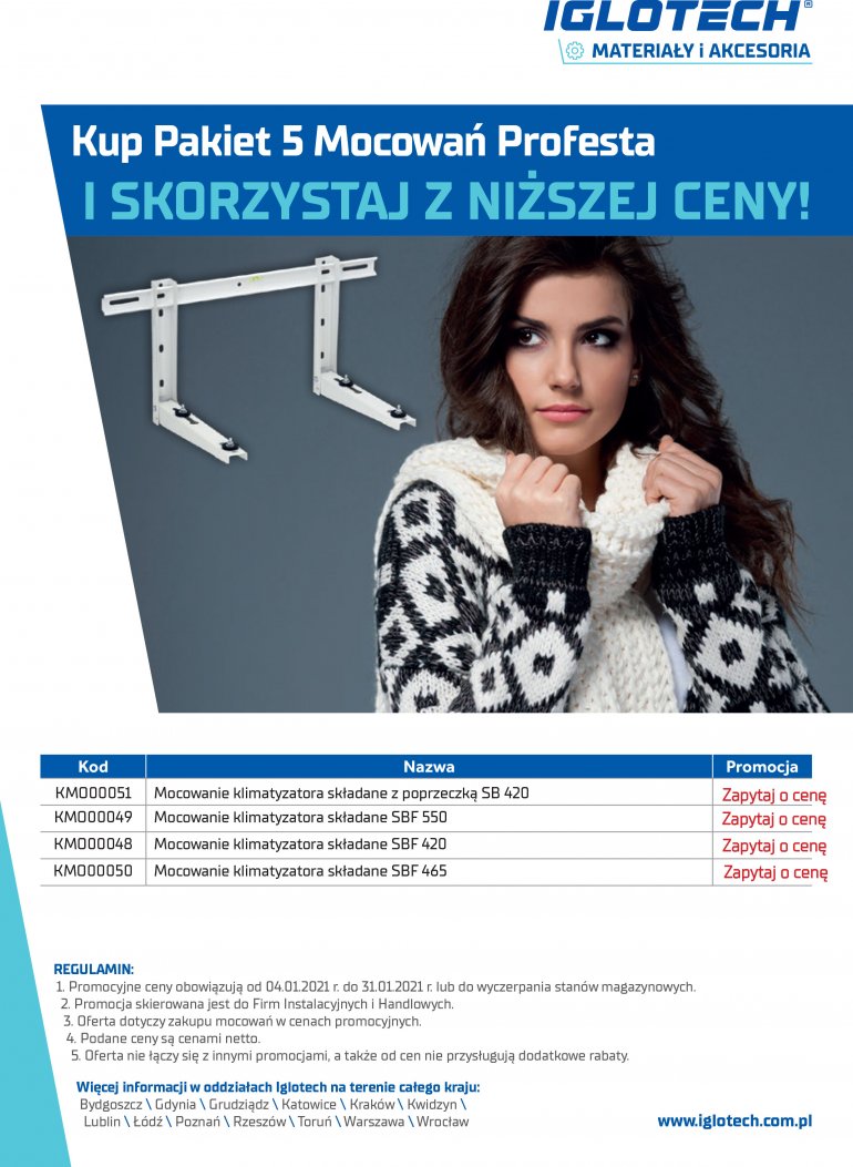 Kup pakiet 5 mocowań Profesta i skorzystaj z niższej ceny!