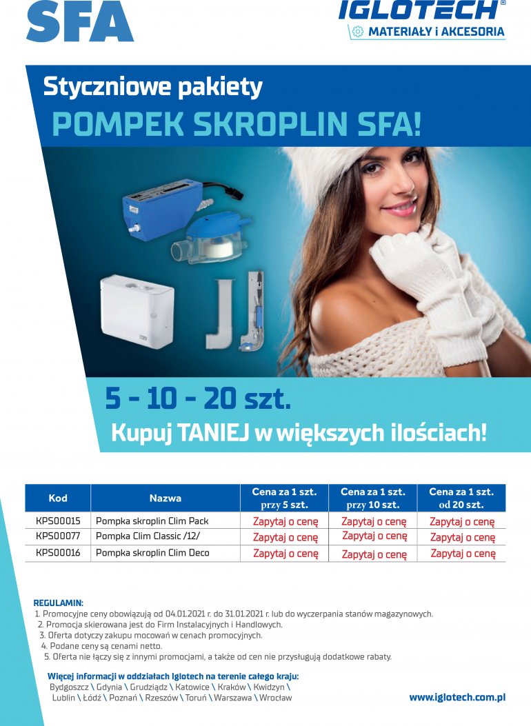 Styczniowe pakiety POMPEK SKROPLIN SFA!