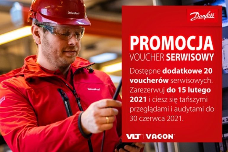 Skorzystaj z dodatkowych 20 Voucherów i ciesz się niższą ceną przeglądów i audytu przetwornic częstotliwości