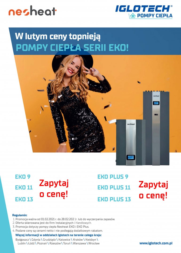 W lutym ceny topnieją - pompy ciepła serii EKO!