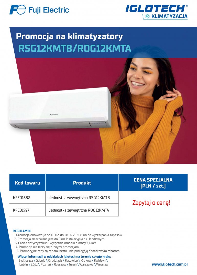Skorzystaj z promocji na klimatyzatory Fuji Electric!