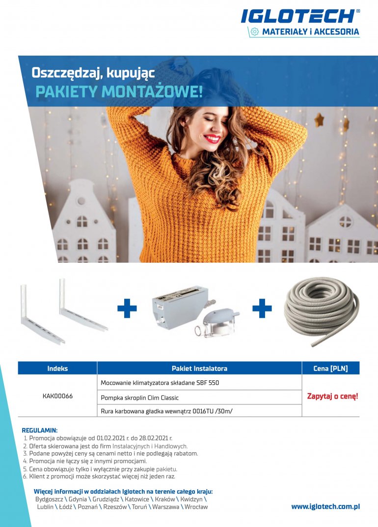 Oszczędzaj, kupując pakiety montażowe | Iglotech