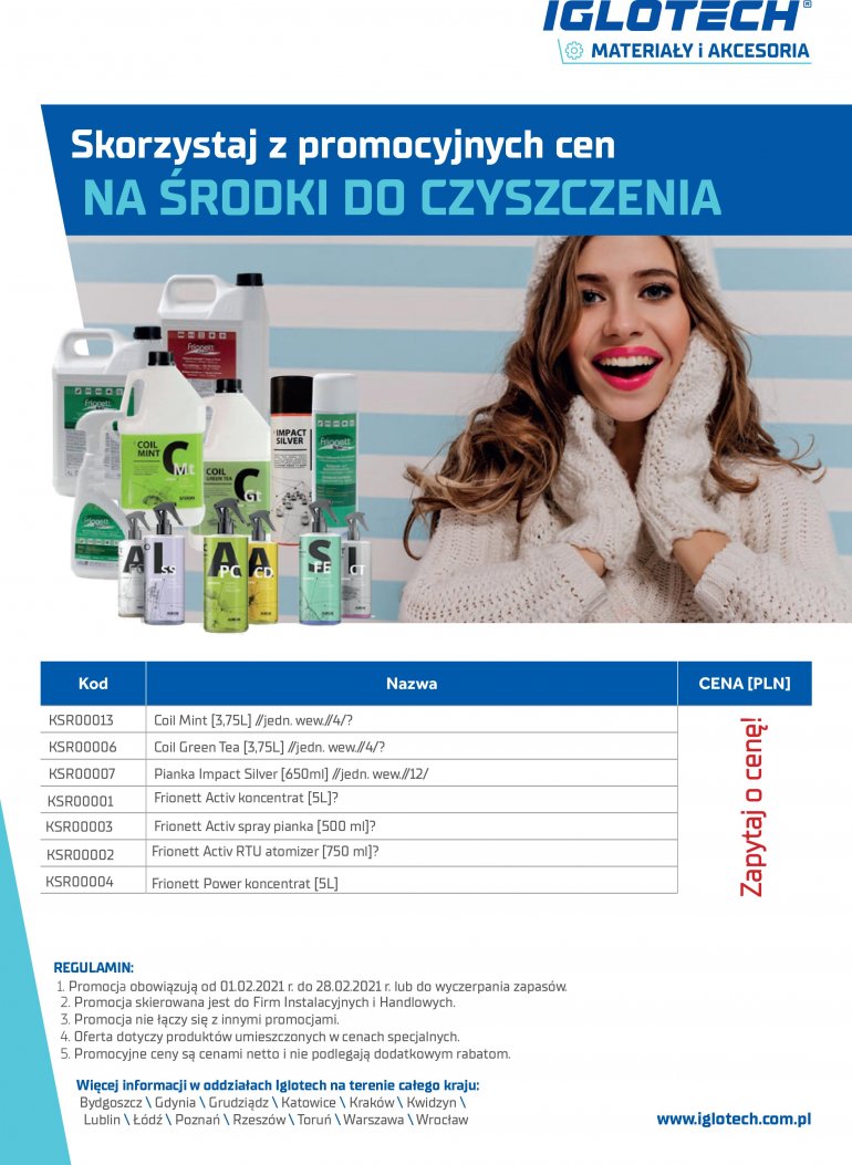 Skorzystaj z promocyjnych cen na środki do czyszczenia | Iglotech