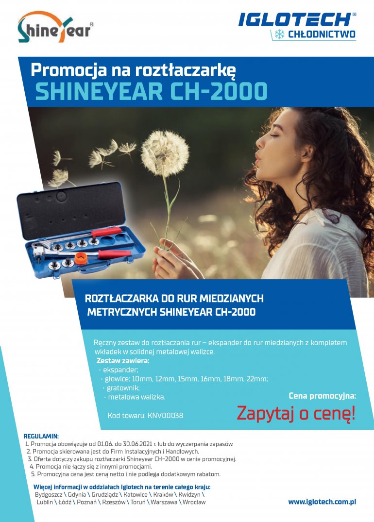 Promocja na roztłaczarkę SHINEYEAR CH-2000