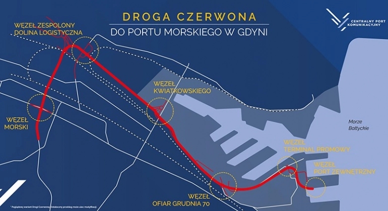 Droga Czerwona do Portu Gdynia. Początek inwestycji za 2,7 mld zł