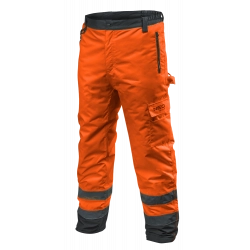 Spodnie robocze ostrzegawcze ocieplane, pomarańczowe, rozmiar S