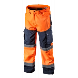 Spodnie robocze ostrzegawcze softshell, pomarańczowe, rozmiar M