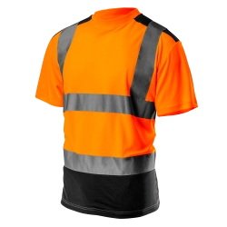 T-shirt ostrzegawczy, ciemny dół, pomarańczowy, rozmiar XL
