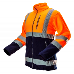 Bluza polarowa ostrzegawcza, pomarańczowa, rozmiar XL