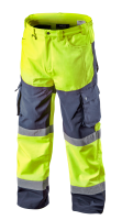 Spodnie robocze ostrzegawcze softshell, żółte