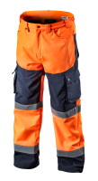 Spodnie robocze ostrzegawcze softshell, pomarańczowe
