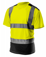 T-shirt ostrzegawczy, ciemny dół, żółty