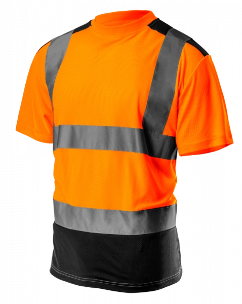 T-shirt ostrzegawczy, ciemny dół, pomarańczowy, rozmiar XL