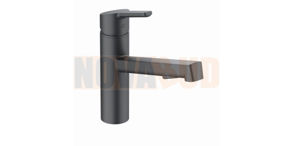 KLUDI M3 bateria kuchenna wyciągana wylewka/spray czarny mat 585813975