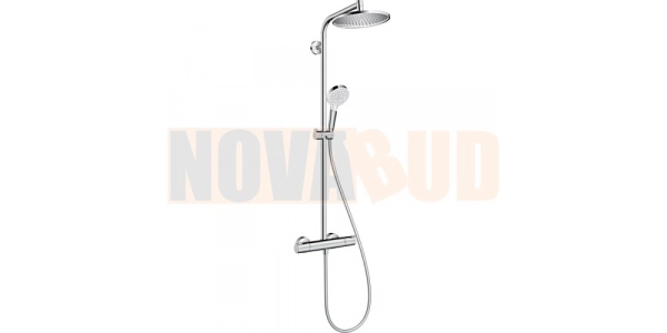 Hansgrohe Crometta S Komplet prysznicowy 240 1jet EcoSmart z termostatem chrom 27268000