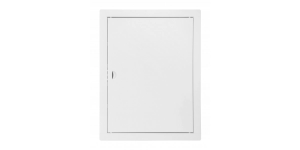 DRZWICZKI Rewizyjne METALOWE Białe Zatrzask DRMZA 40x50 400x500
